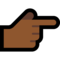 Backhand Index Pointing Right - Medium Black emoji on Microsoft